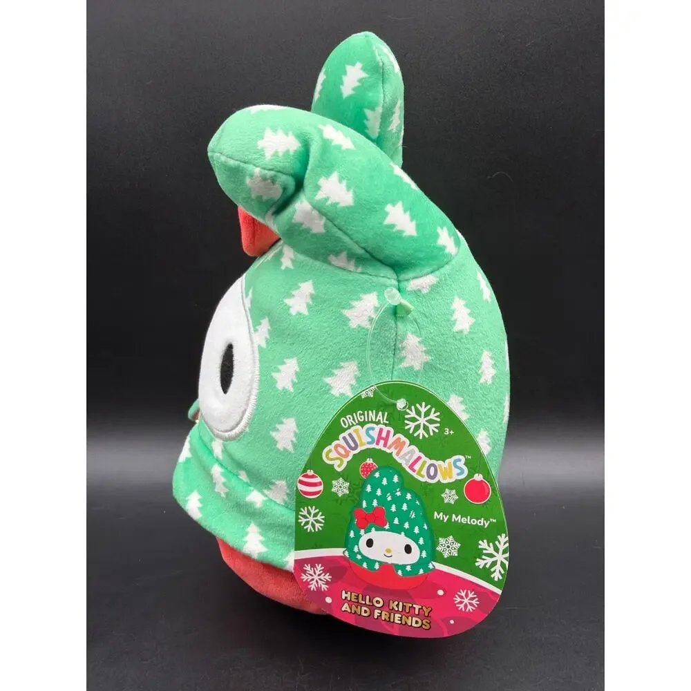 Squishmallows My Melody 8” Sanrio Christmas Tree Hood Holiday Plush NWT Tag